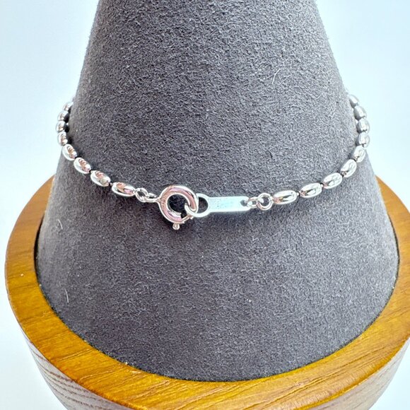 Sterling Silver 925 Natural Pearl Bead Design Chain Bracelet Size 7.25" Length - Picture 3 of 9